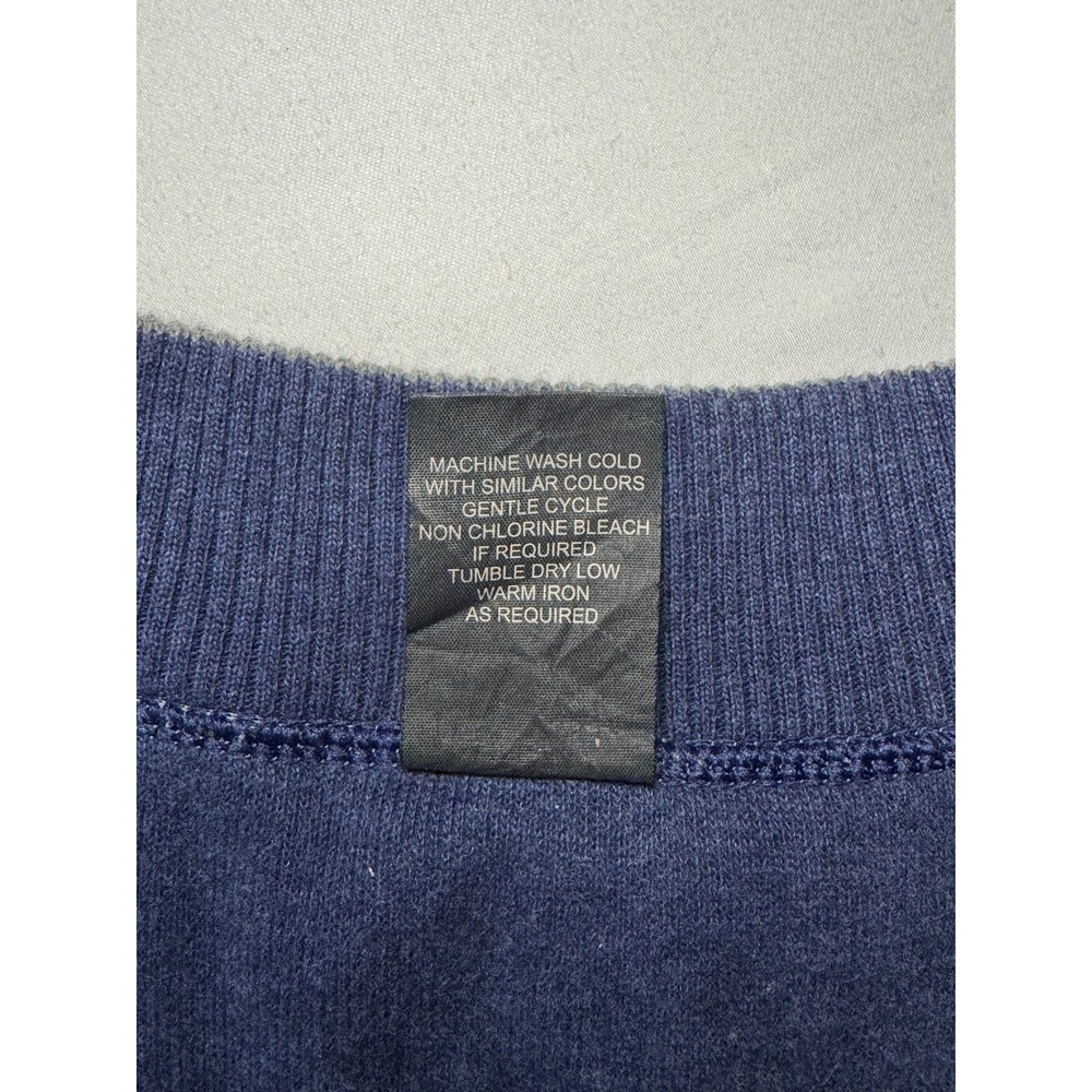 Horn Legend Reversible Quarter Zip Vest Gray Navy Blue 100% Cotton Mens Large - Picture 6 of 8